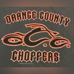 Vtg 2004 Y2K Orange County Choppers Gray T Shirt Sz XL Double Sided
